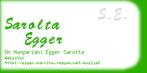 sarolta egger business card